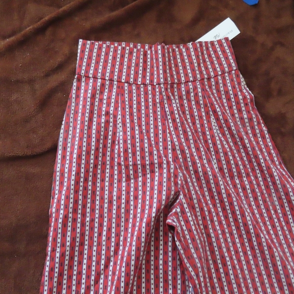 Never A Wallflower Women's rust Beetle stripe Print Flare Pants Size XS NWT $264 - Picture 5 of 8